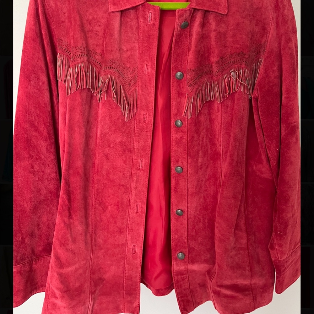 Red fringe jacket